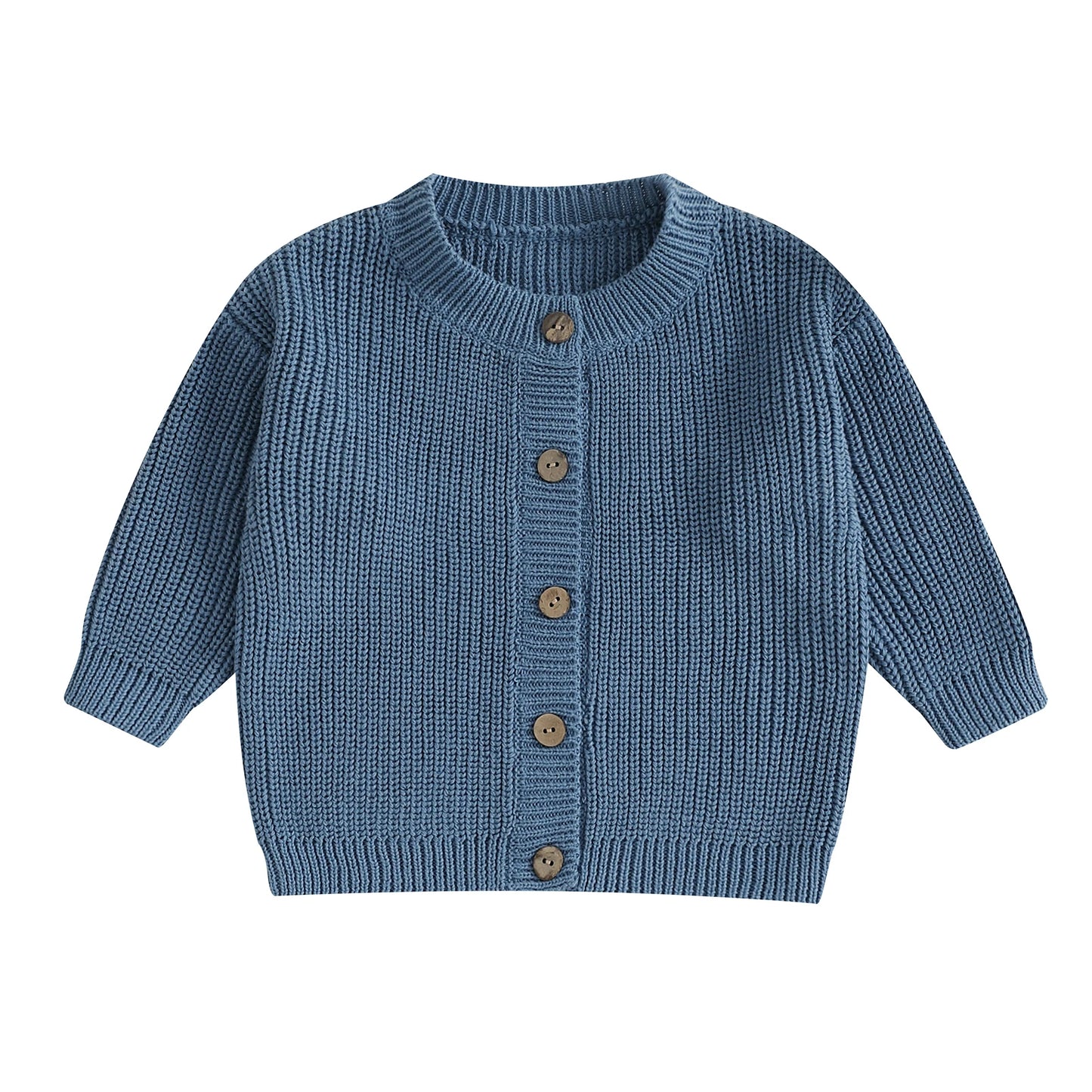 Guangdong Girls Knit Cardigan Round Neck Button Front