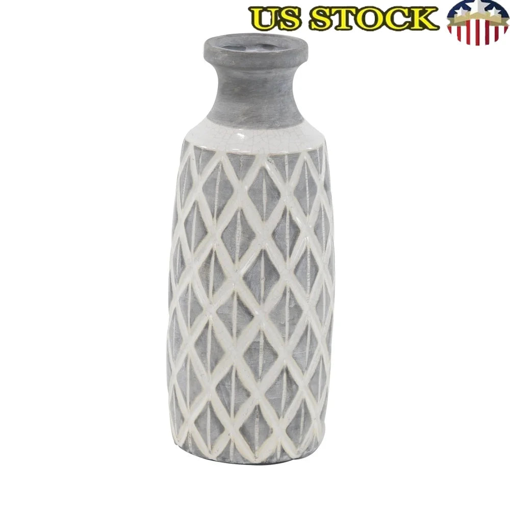 XMSJ Ceramic Vase Coastal Centerpiece Stoneware Indoor