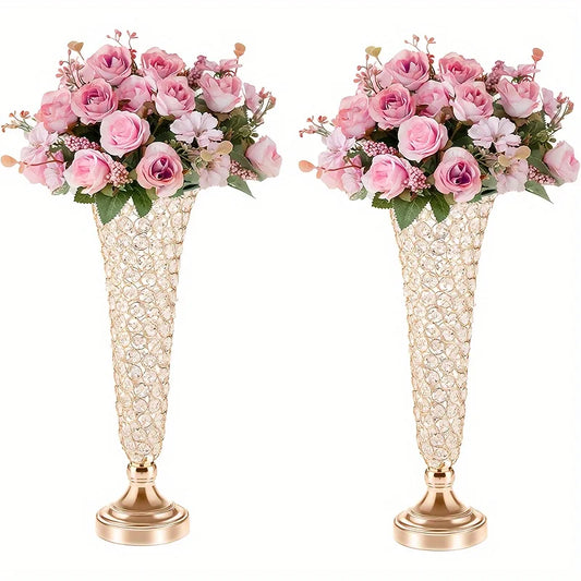 Complete Home and Apparel Crystal Vases Centerpiece Decor