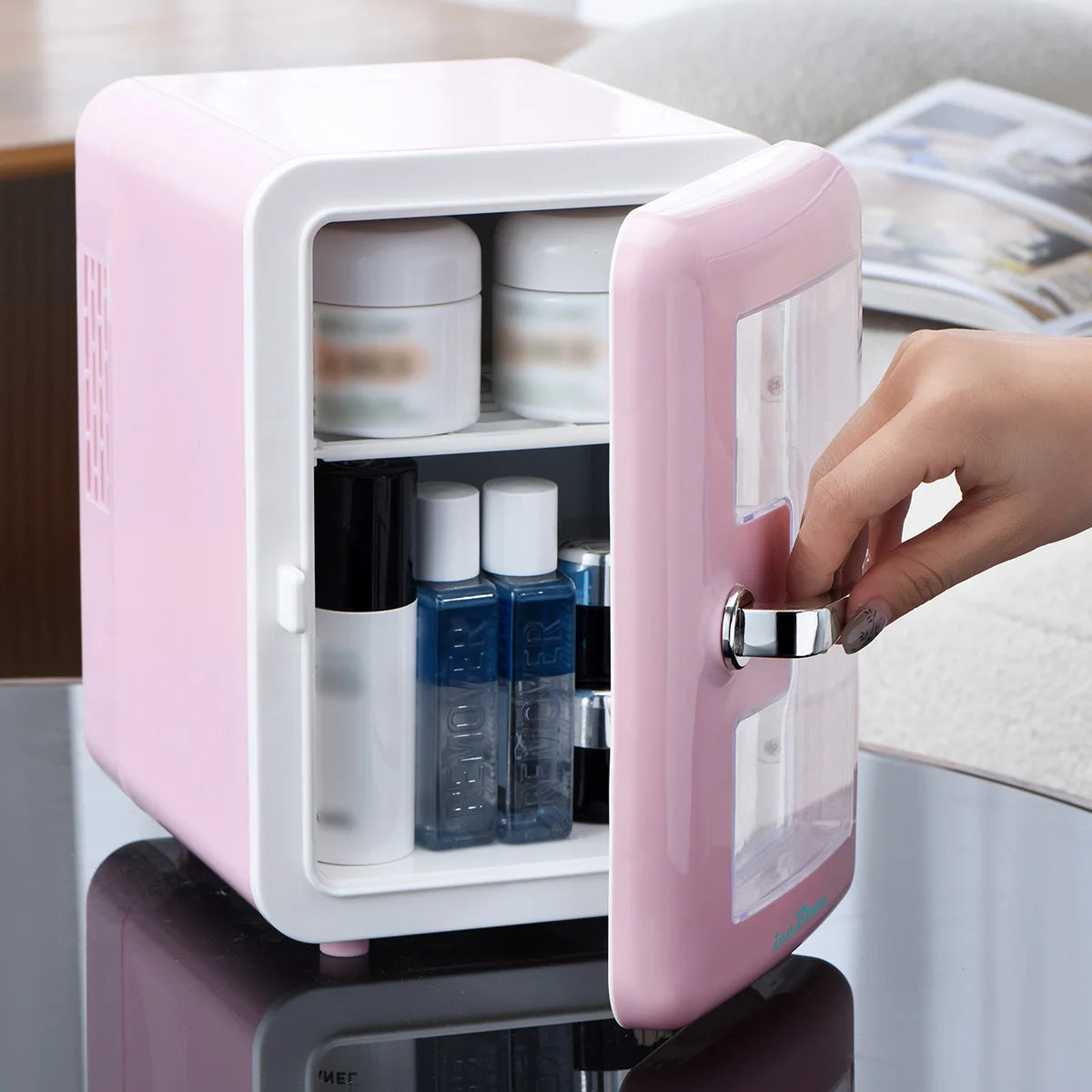 Complete Home And Apparel IceBlue Dual Use Mini Fridge