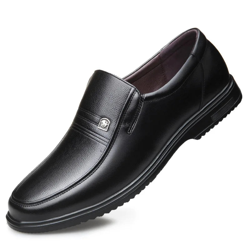 CColinican Leather Men Formal Shoes Loafers Slip On