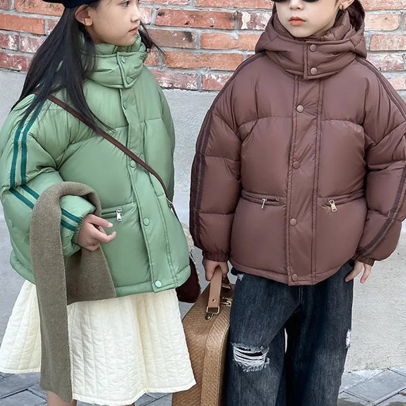 Guangdong Children's Hooded Down Jacket for Girls Warm