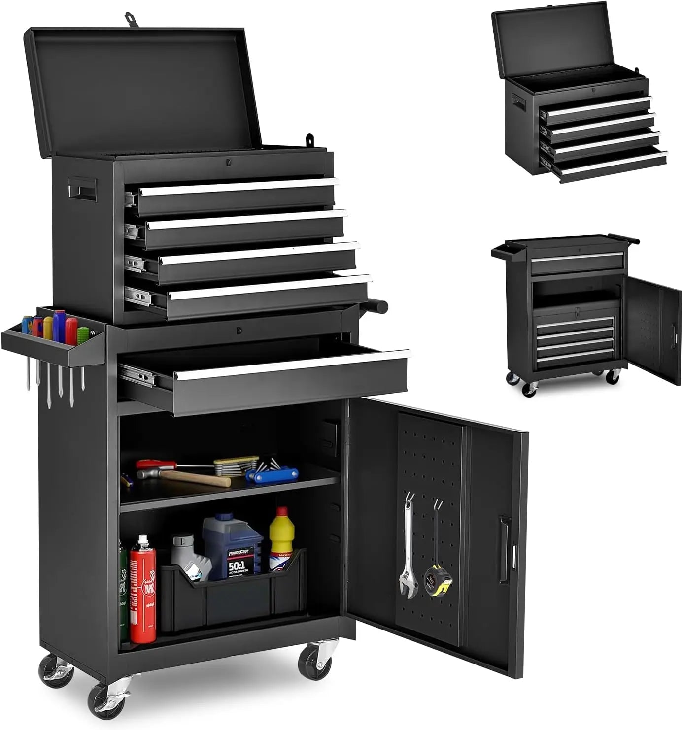 Guangbai Tool Chest 5 Drawer Rolling Storage Cabinet