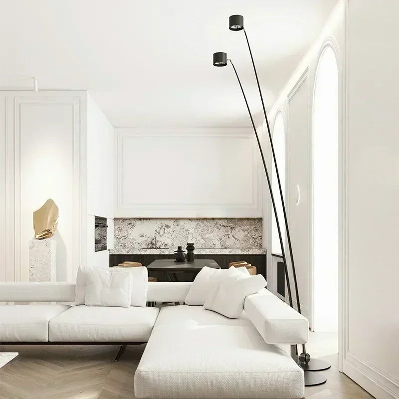 Minimalist Floor Lamp With Long Arm Led Light For Living
