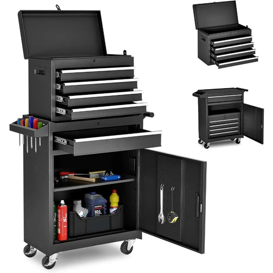 Guangbai Tool Chest 5 Drawer Rolling Storage Cabinet
