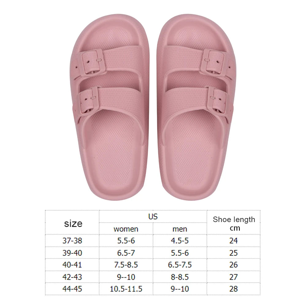Cloud Slides Non Slip Bathing Slippers Adjustable Buckles EVA