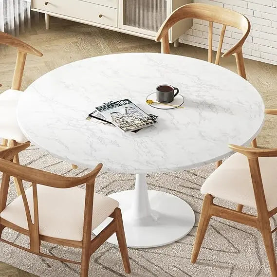 Pedestal Dining Table Mid Century Modern Design Elegant