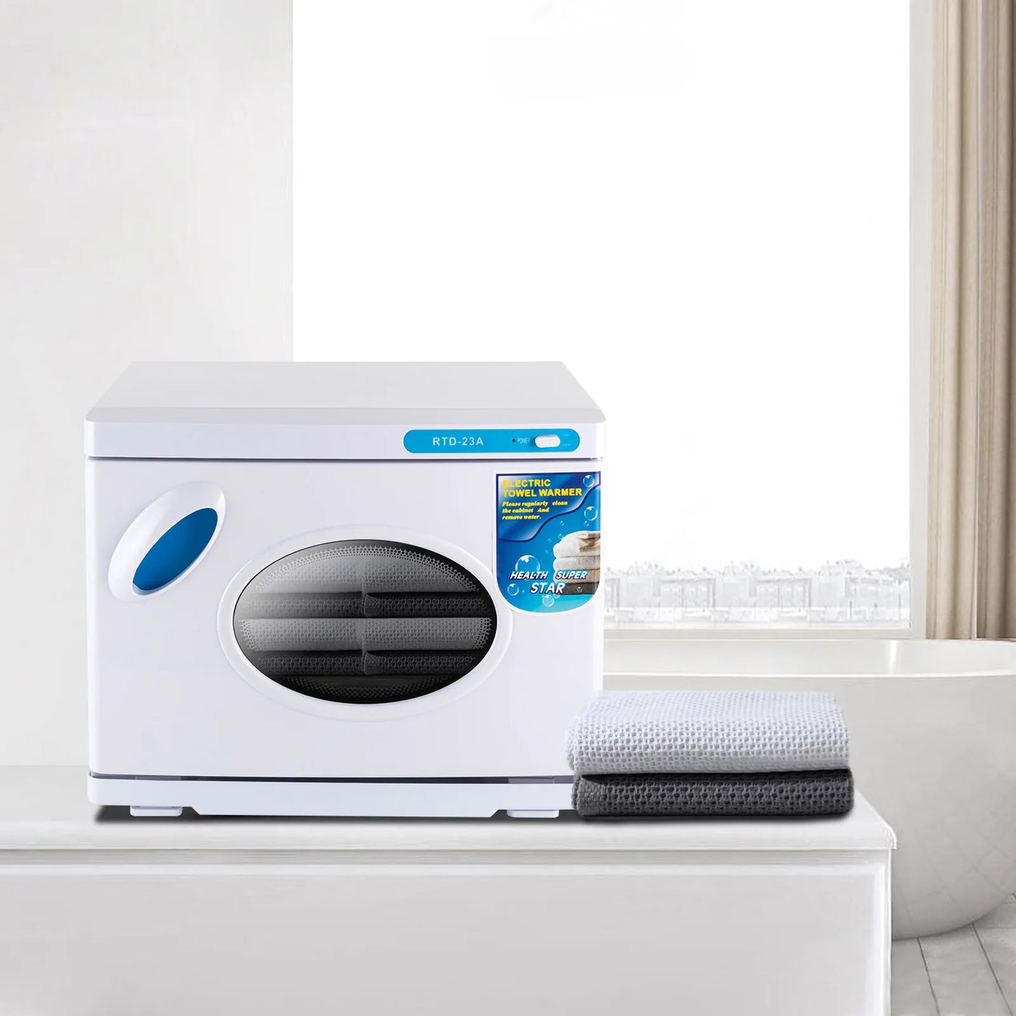 Hign-concerned Hot Towel Warmer See-Through Window Cabinet