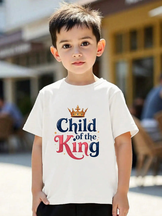 Clothing Royal Theme Cotton Kids Crown Cartoon T Shirt