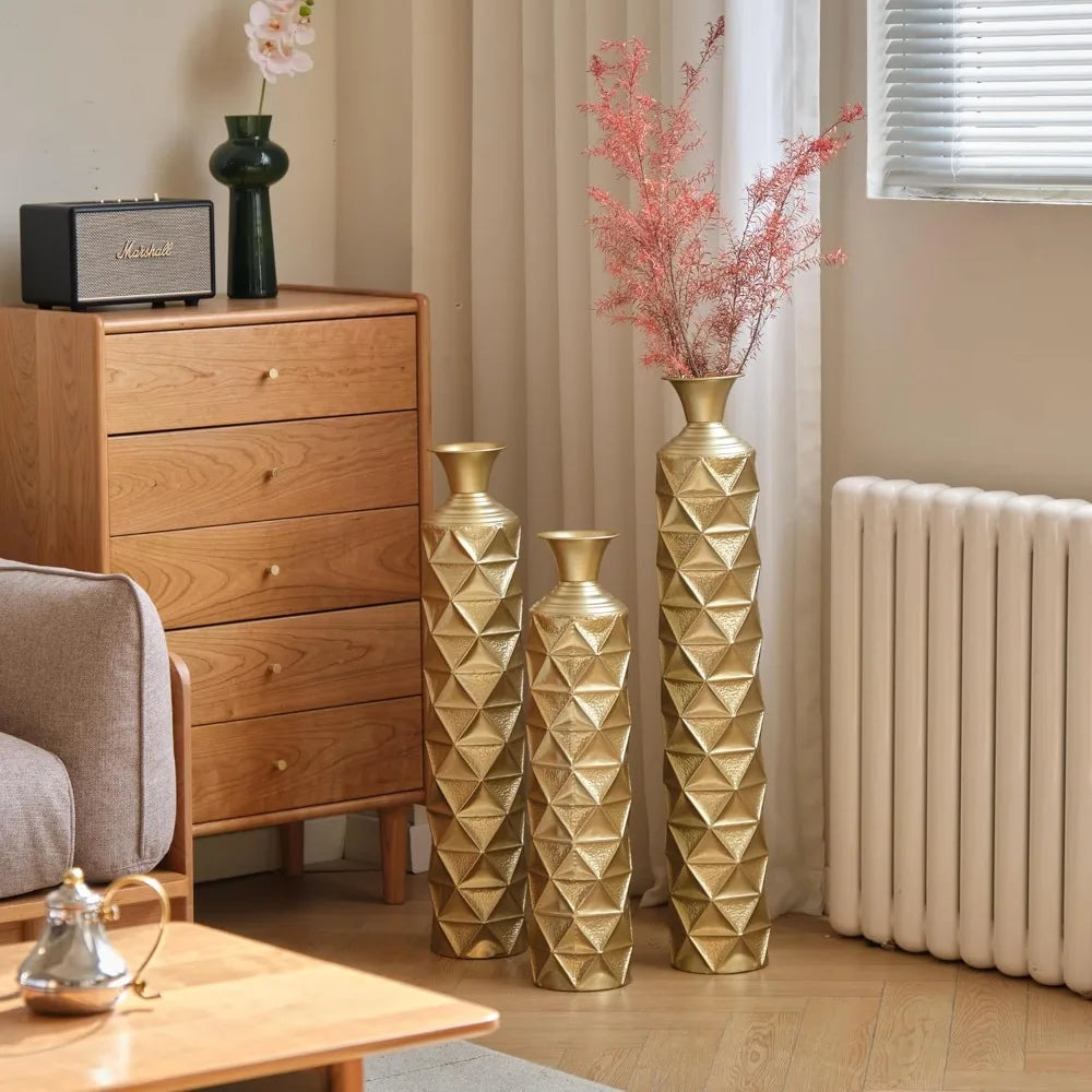 Hignconcerned Metal Vase Set Centerpiece Vases Living Room