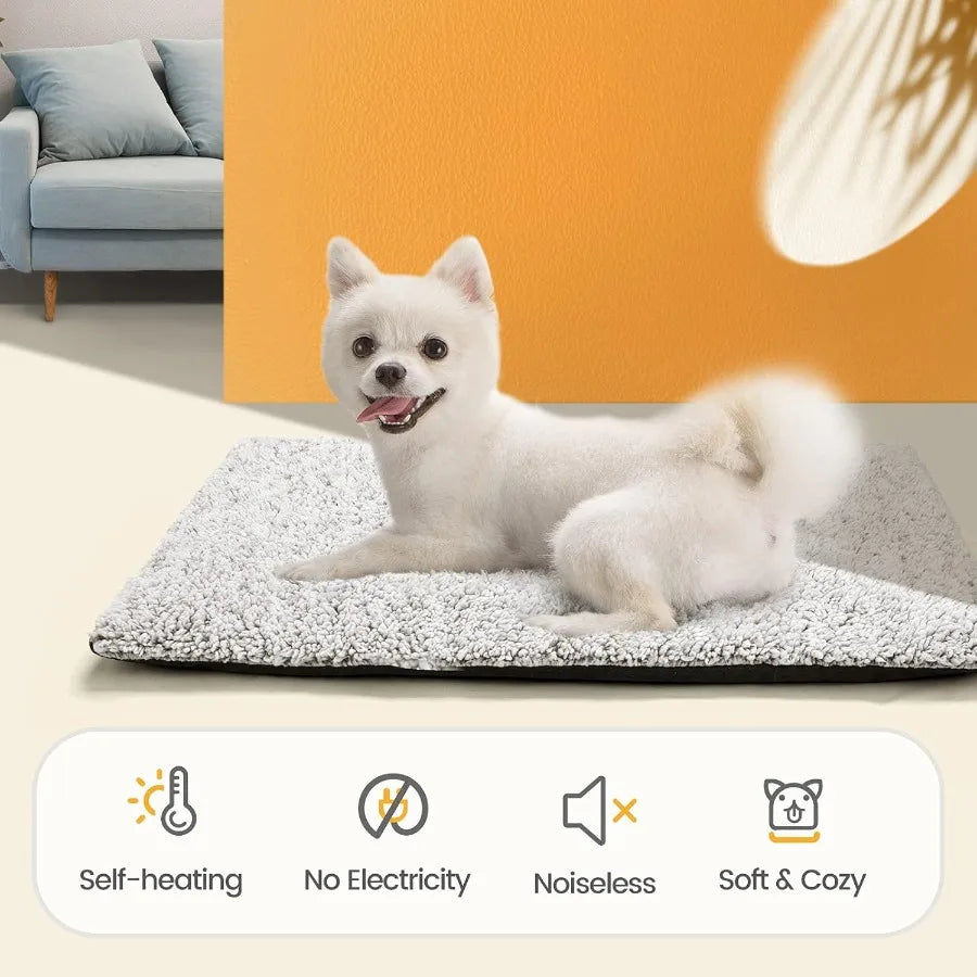 Self Warming Cat Bed Pet Mat Thermal Indoor Outdoor Use