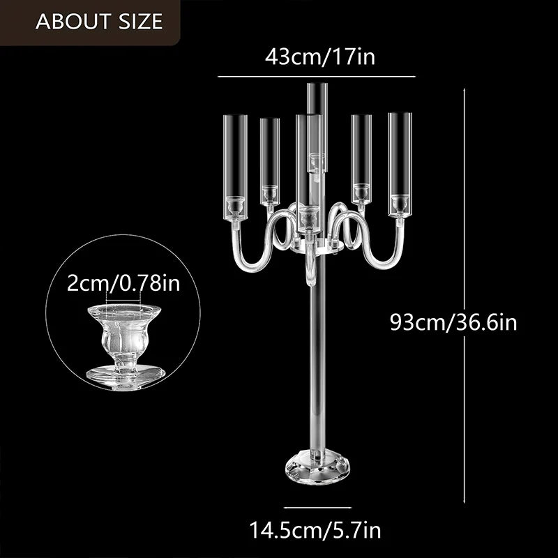 Complete Home And Apparel Acrylic Candle Holder Centerpiece