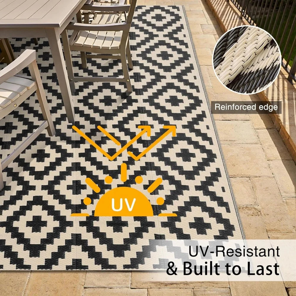 Hign Concerned Waterproof Outdoor Straw Rug For Patio