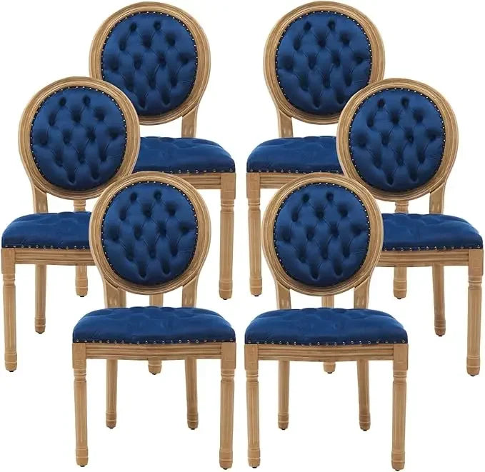 Angduo French Country Dining Chairs Fabric Upholstered