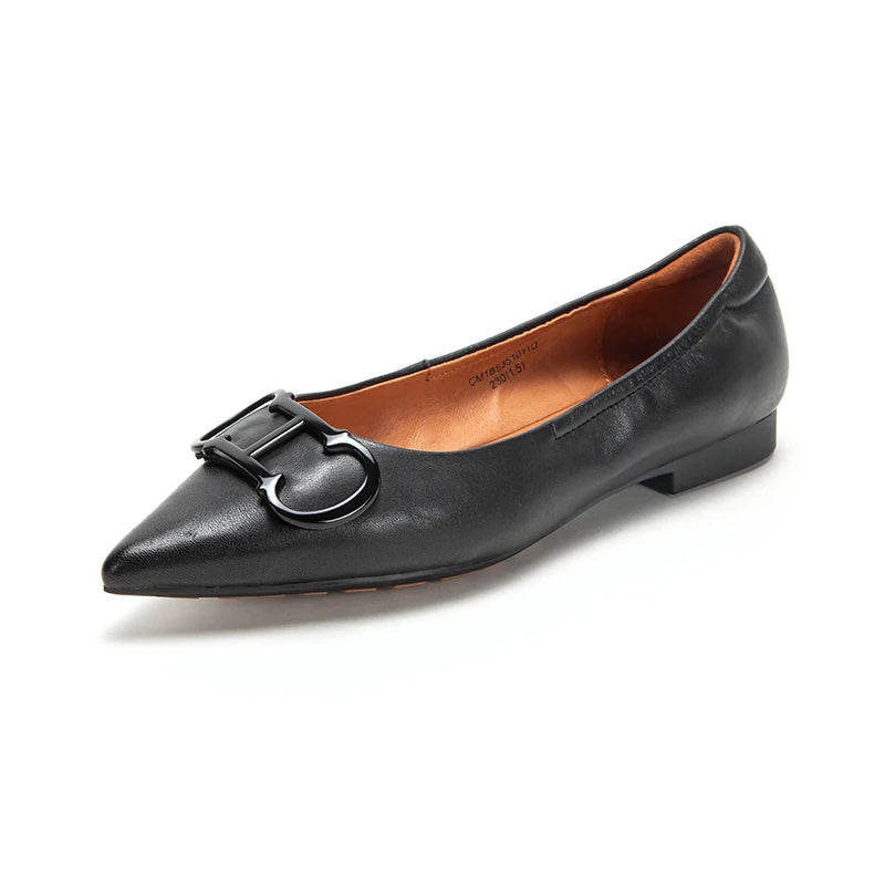CHCH Classic Retro Flats for Women Pointed Toe Shoes