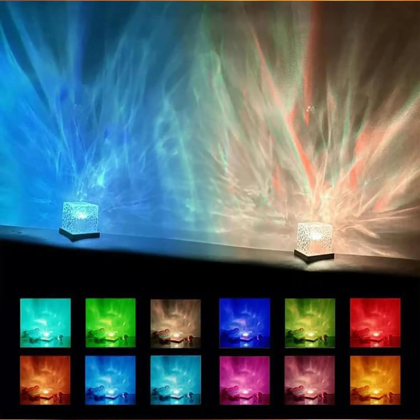 Ocean Wave Projector Night Light LED Lamp For Home Office
