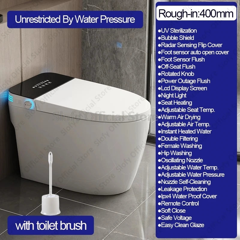 Slofy Smart Toilet Elongated Heated Seat Auto Dual Flush
