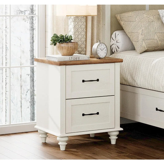 DAFIFY Nightstand With Charging Station Bedside Table