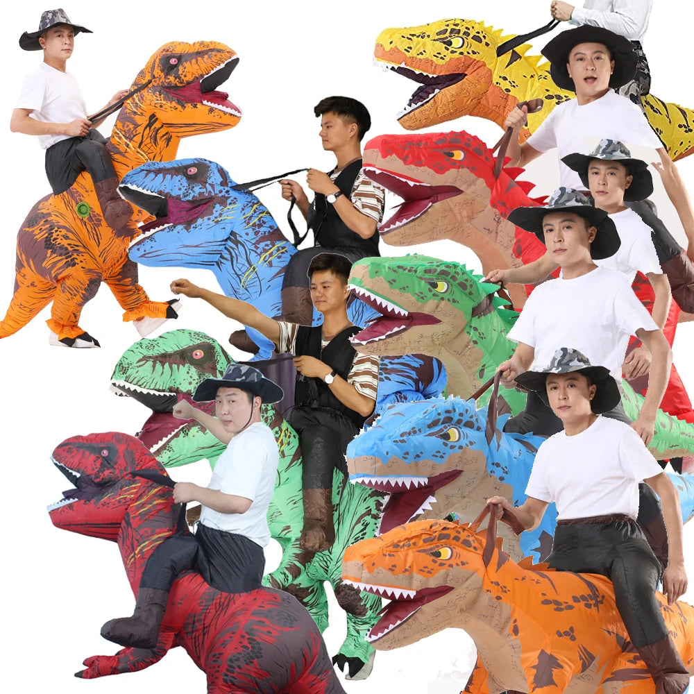 Rysotowy Halloween Inflatable Adult Ride On Dinosaur Costume