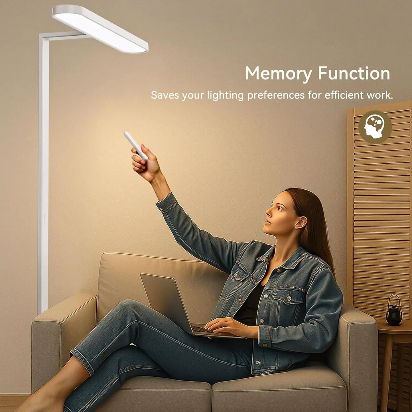 Hign-concerned Dual Lighting Floor Lamp 9000LM 4000K