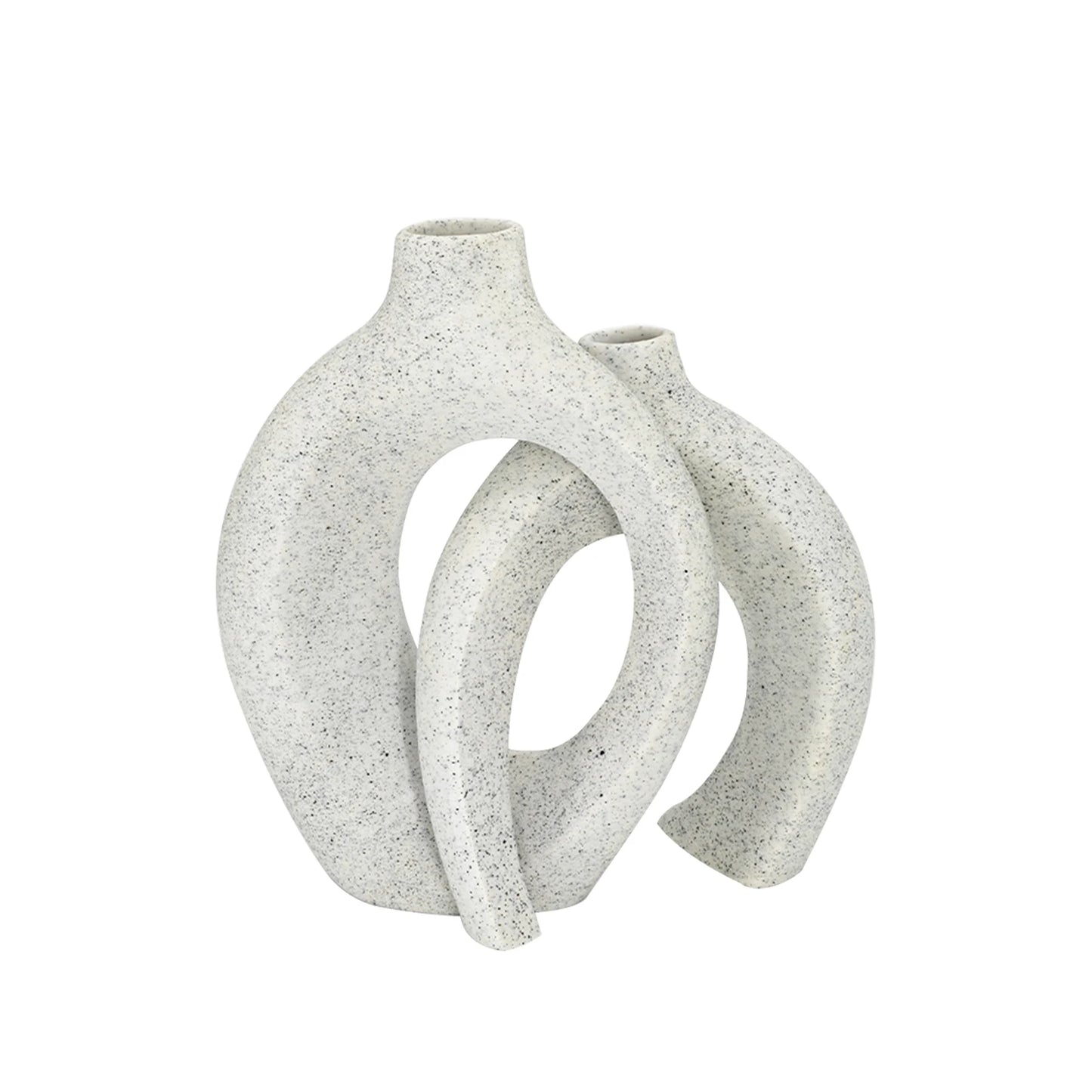 Set of 2 Decorative Hollow Vases Table Centerpiece Flower Vase