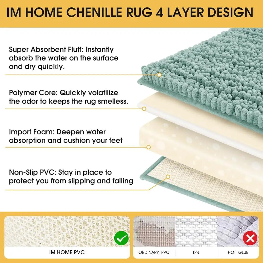 Complete Home And Apparel DUTRIEUXCN Chenille Bath Rug Set