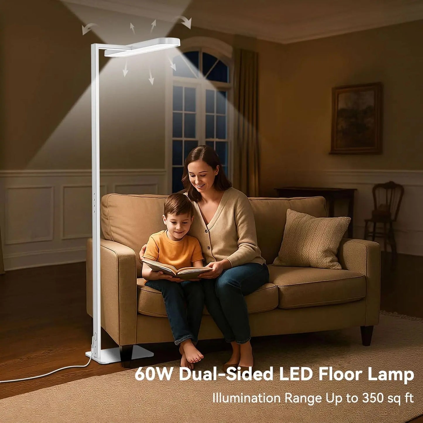Hign-concerned Dual Lighting Floor Lamp 9000LM 4000K