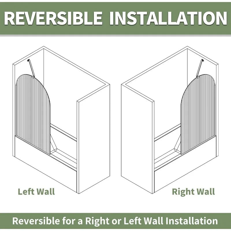 Hign-concerned Frameless Tub Shower Door Single Panel