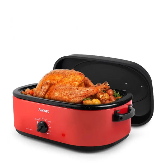 Aroma Electric Roaster Oven With High Dome Lid Moisture