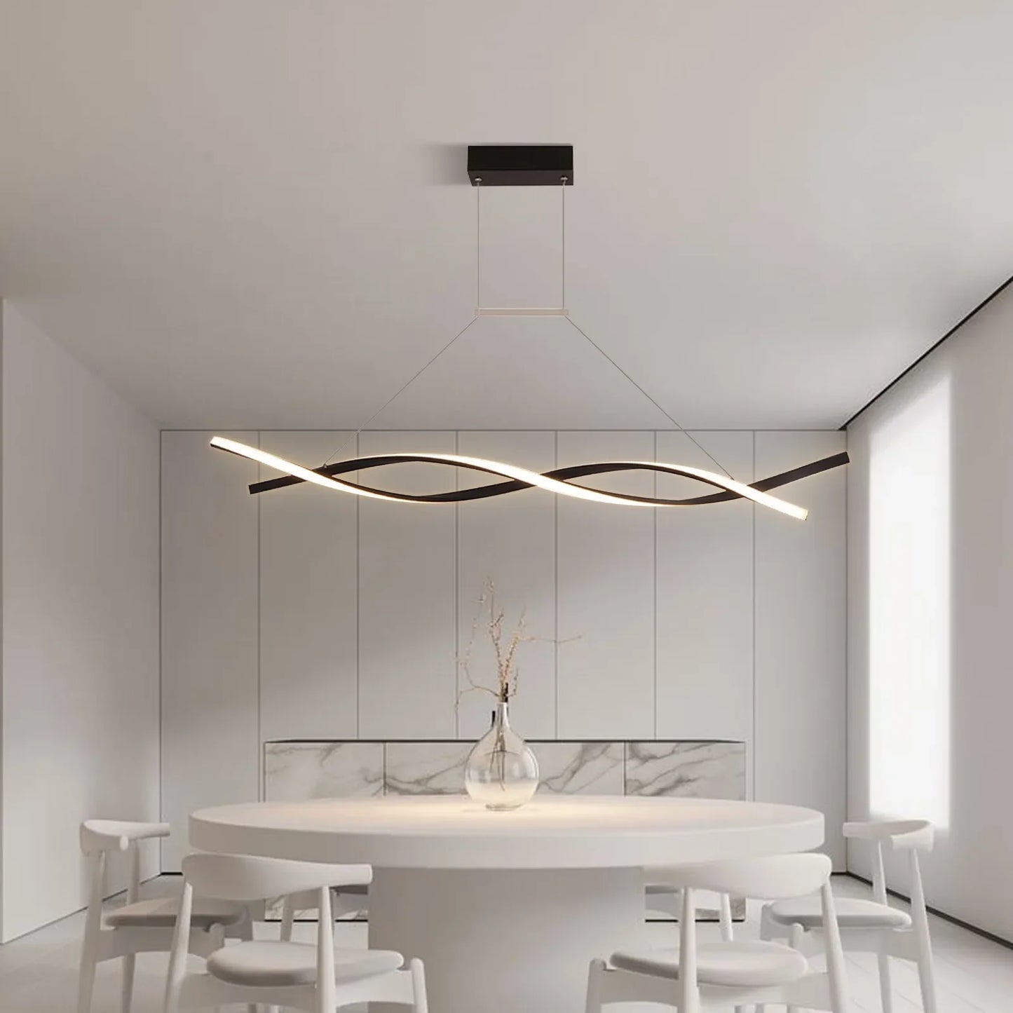 Bymaocar Remote Control Dimmable LED Pendant Light Fixture