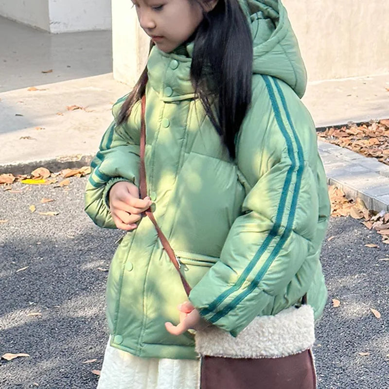 Guangdong Children's Hooded Down Jacket for Girls Warm