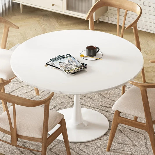 Pedestal Dining Table Mid Century Modern Design Elegant