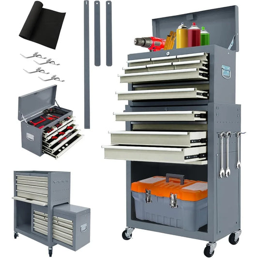 13-Drawer Rolling Tool Chest With Detachable Chests Lock