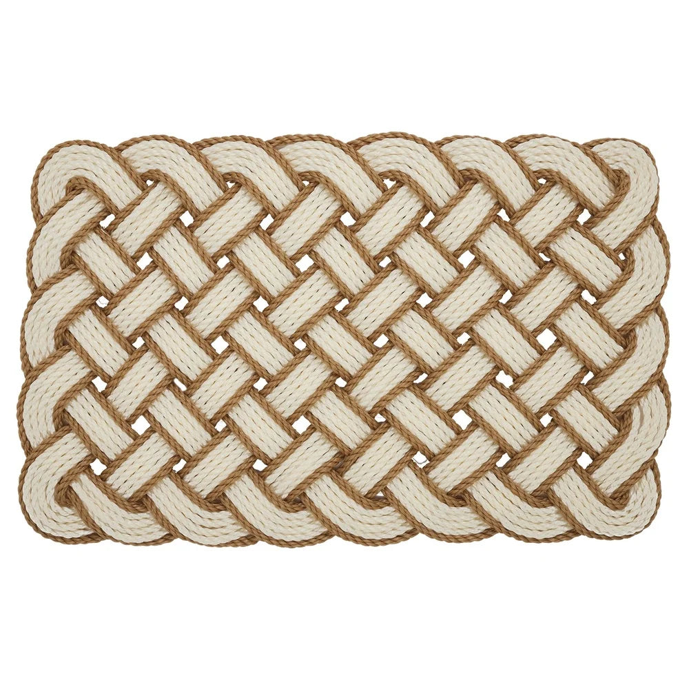 DUTRIEUX 4 Pack Woven Knotted PVC Outdoor Doormat Non Slip