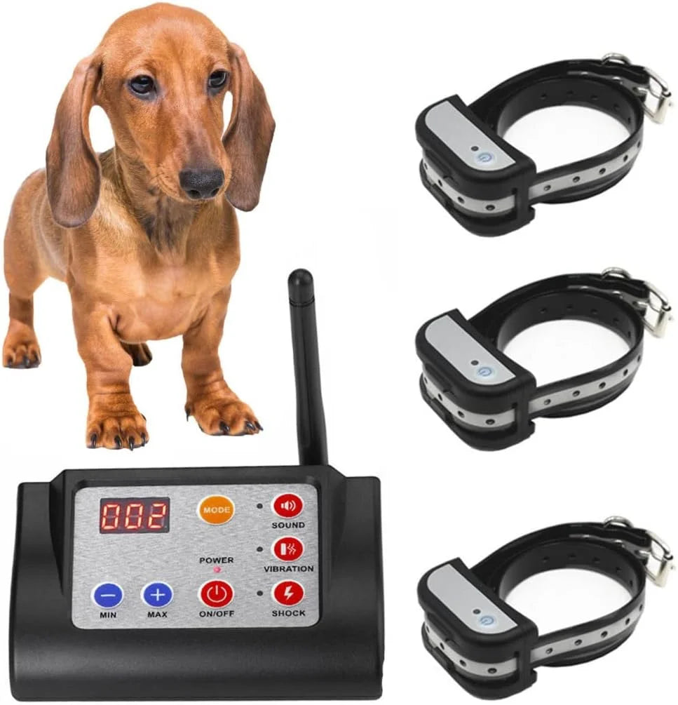 Wireless Dog Fence System For Three Dogs Adjustable Range