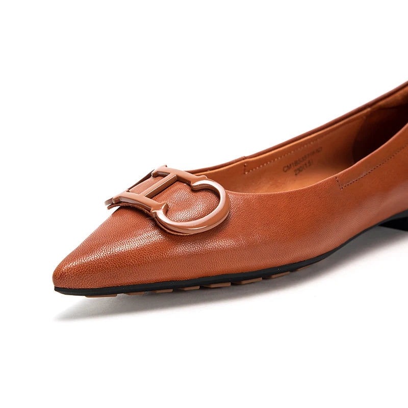 CHCH Classic Retro Flats for Women Pointed Toe Shoes