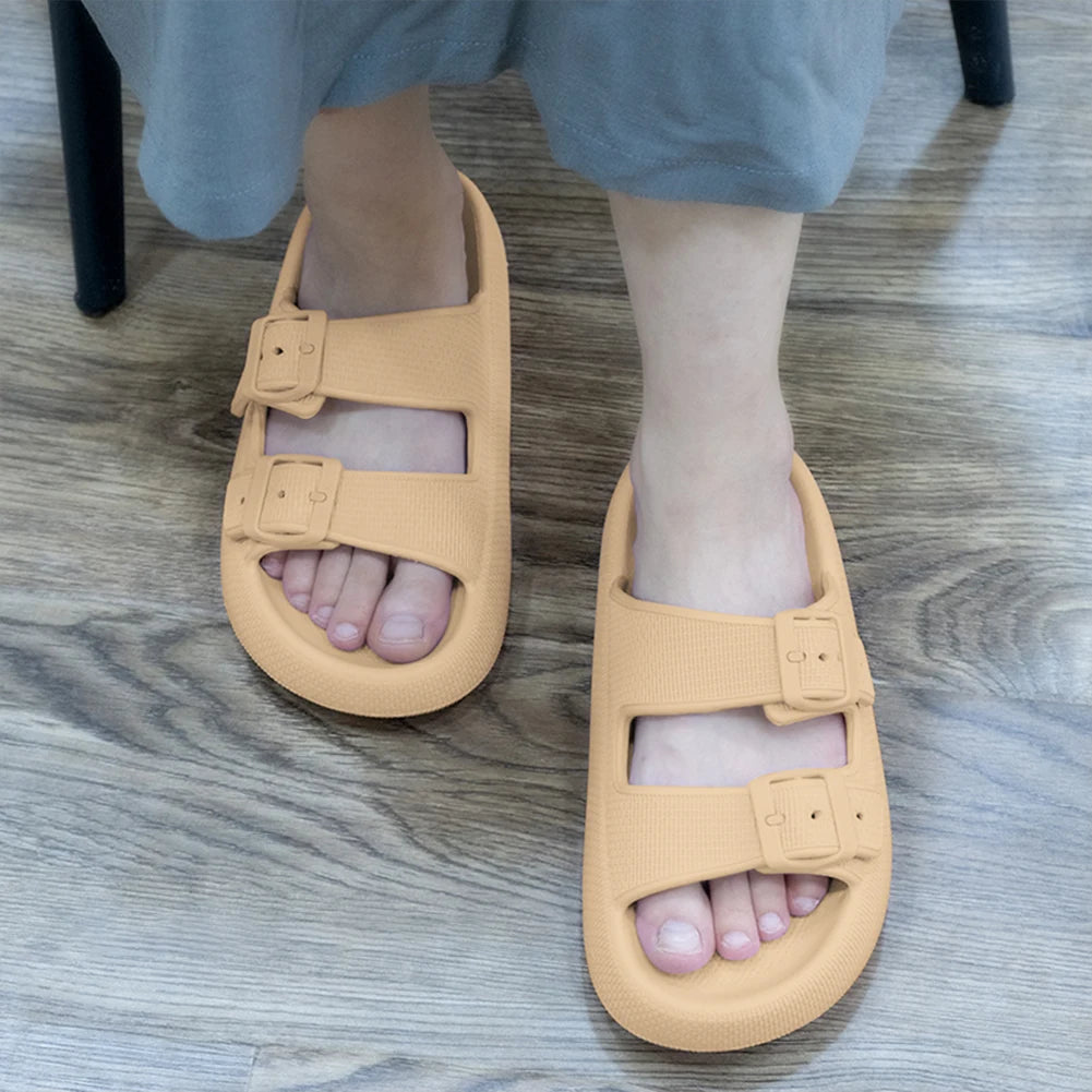 Cloud Slides Non Slip Bathing Slippers Adjustable Buckles EVA