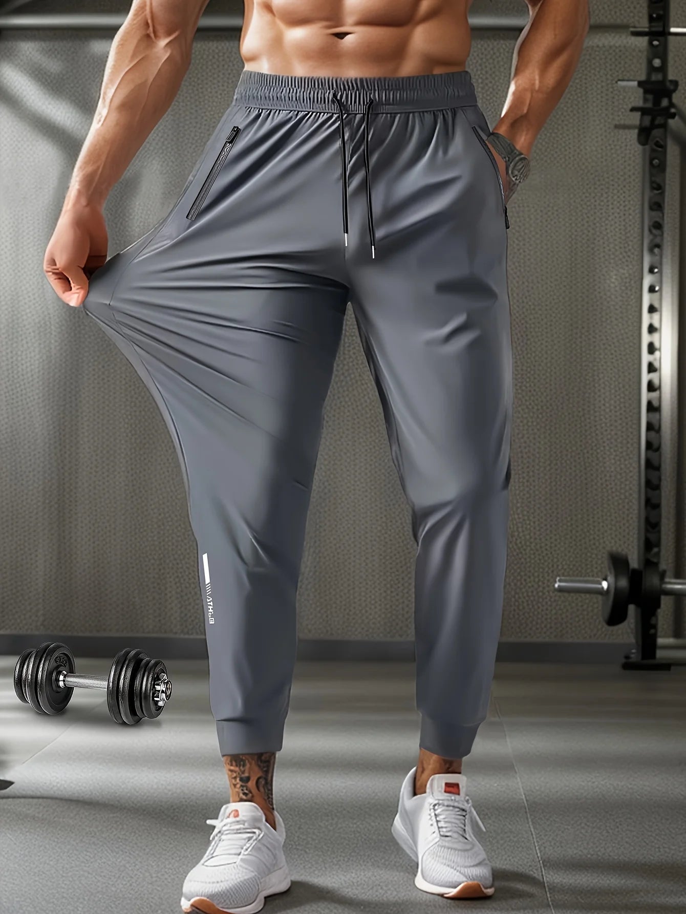CN Zhejiang Mens Quick Dry Drawstring Sports Pants Fit