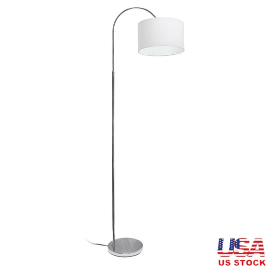 XMSJ Arched Floor Lamp With Drum Shade 100W Foot Switch