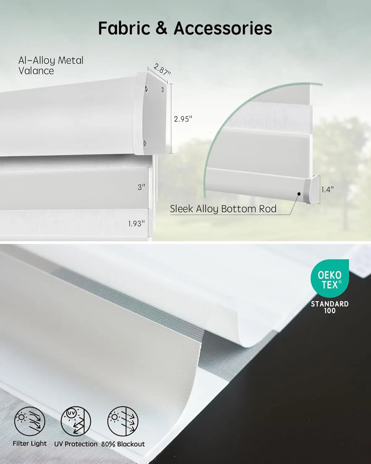 XMSJ Motorized Zebra Blinds With Remote And Voice Control