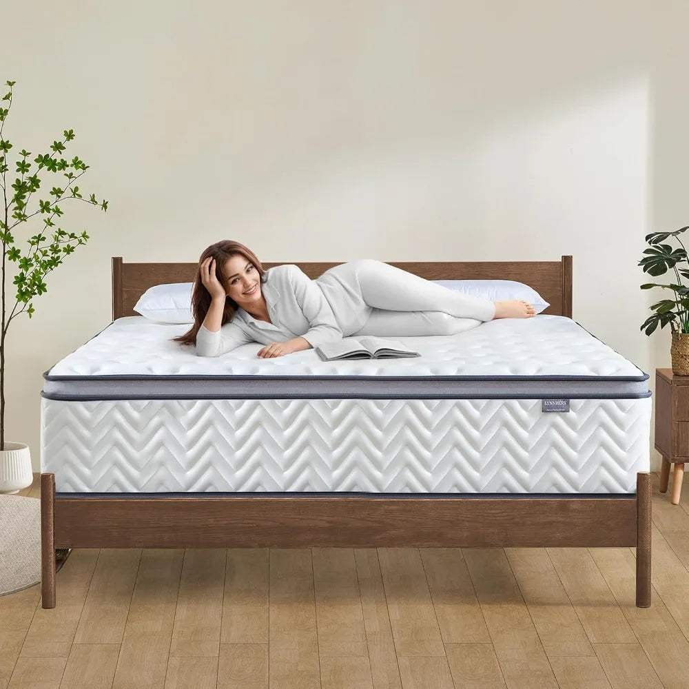 Hybrid Cooling Gel Memory Foam Mattress Pocketed Coils