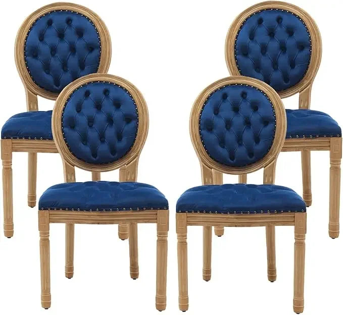 Angduo French Country Dining Chairs Fabric Upholstered