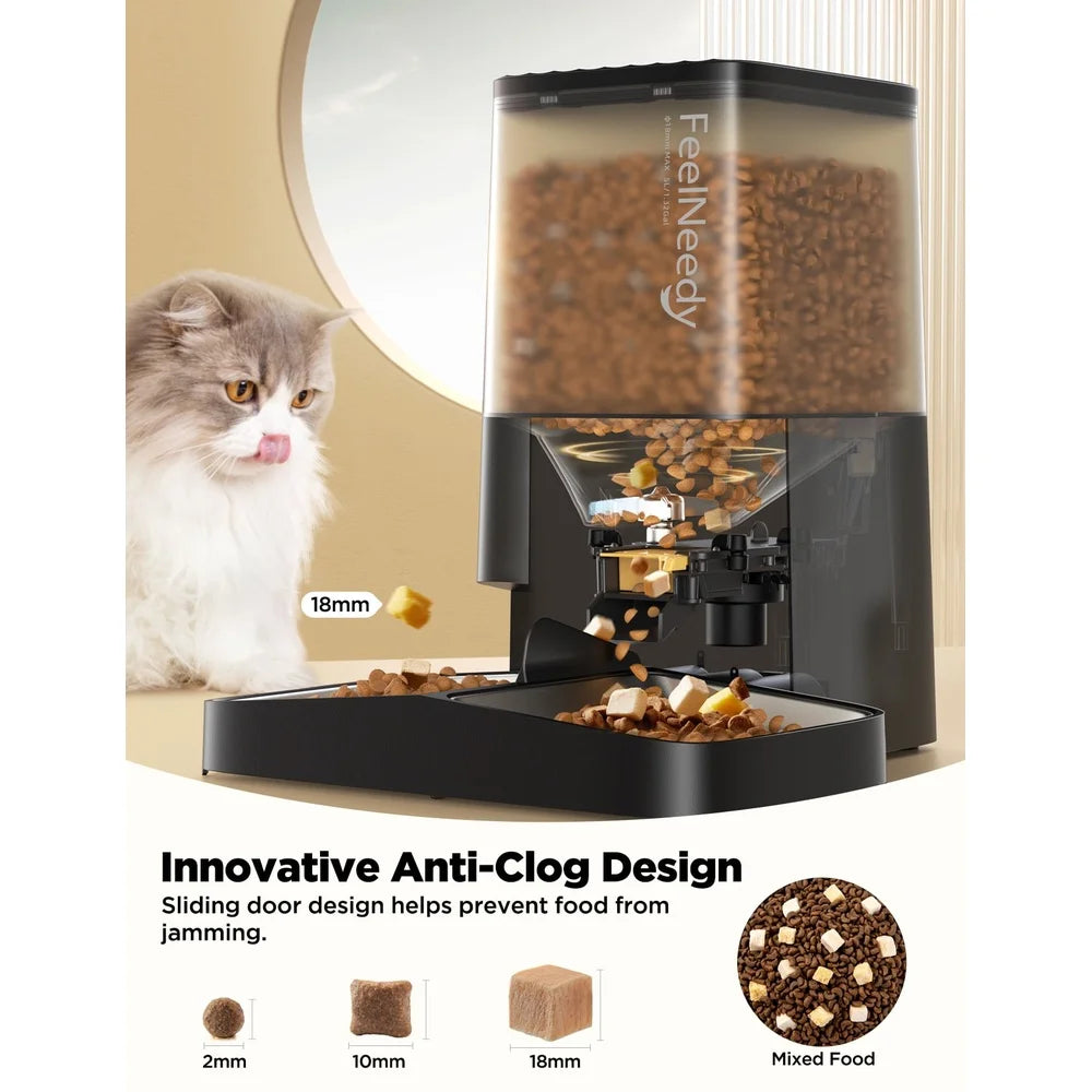 XMSJH Automatic Cat Feeder Timed Food Dispenser Stainless