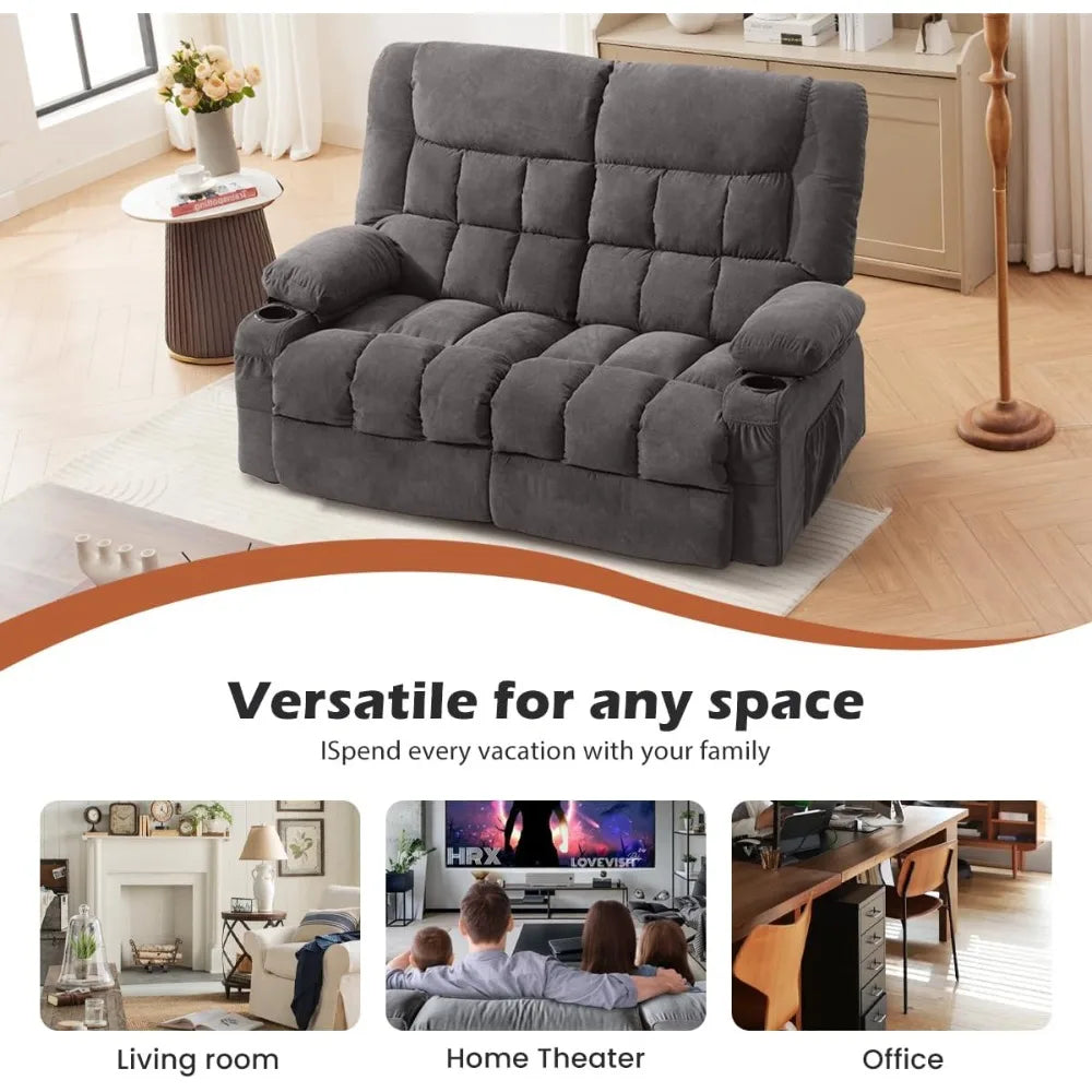 Complete Home and Apparel Recliner Loveseat Cup Holders
