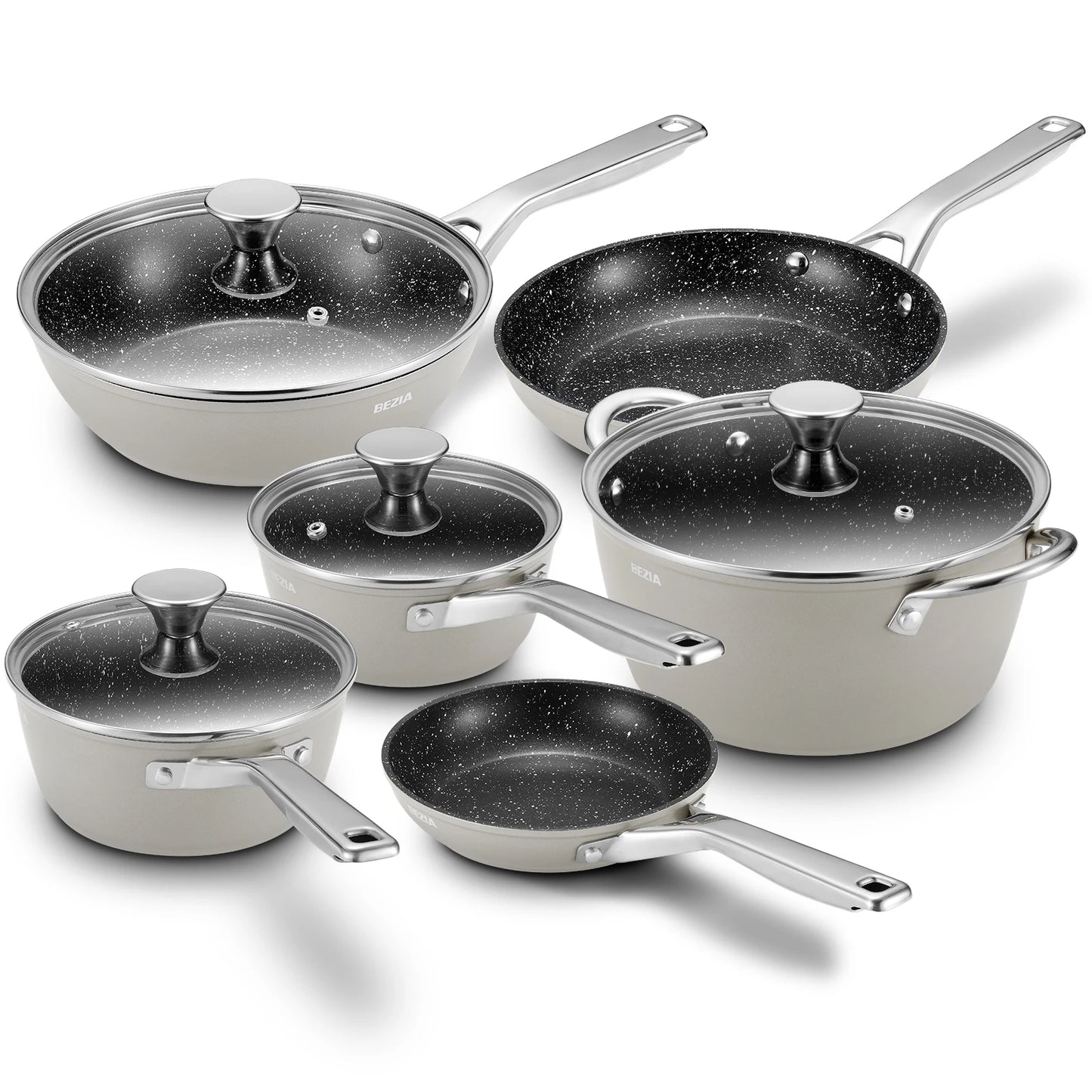 Complete Home Apparel BEZIA Induction Cookware Nonstick Set