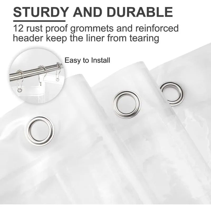 Craft Of Weaving Extra Long Shower Curtain Liner Waterproof