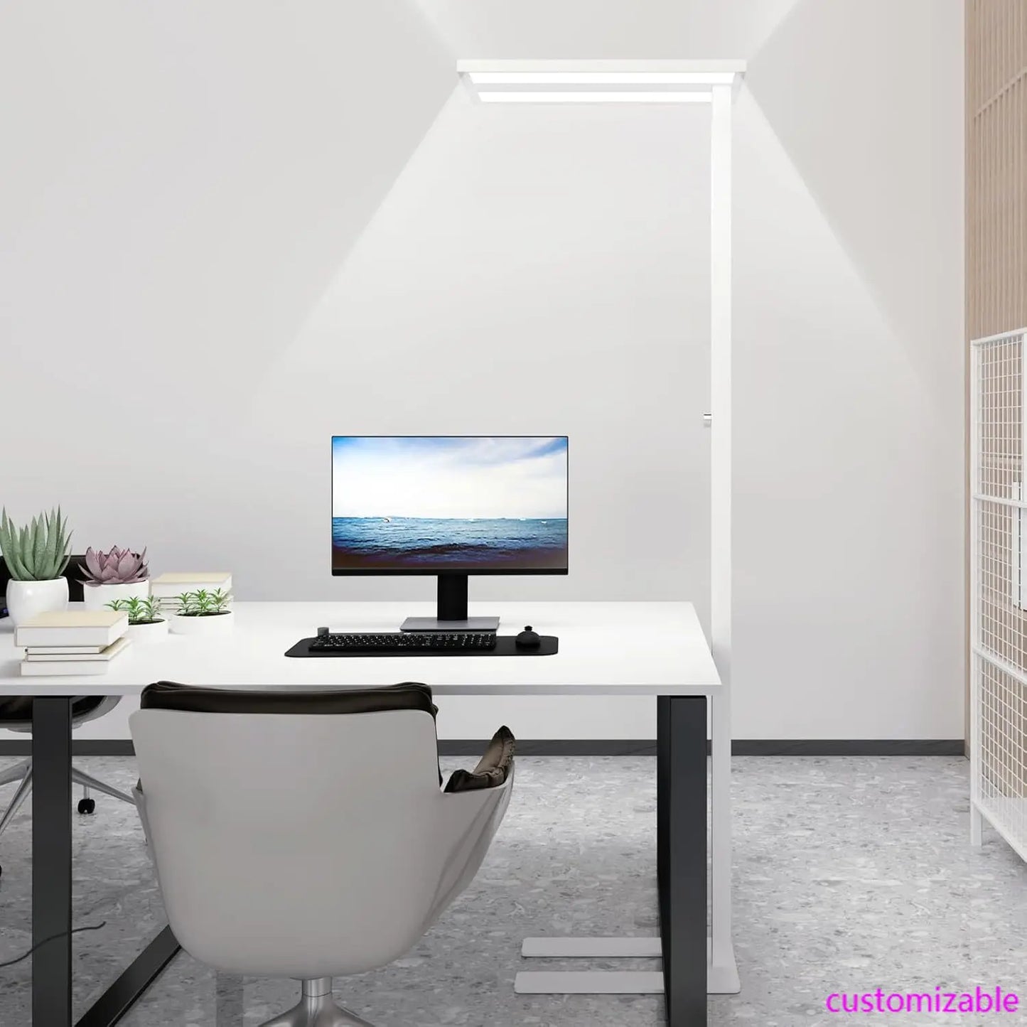 XMSJ Led Floor Lamp Dimmable Eye Care Reading Light