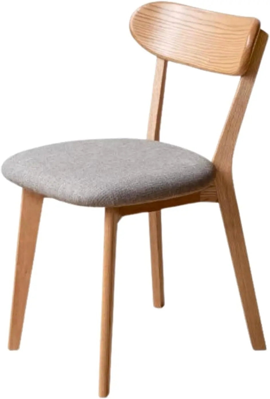 Frame Oak Wood Dining Chairs Modern Wide Backrests