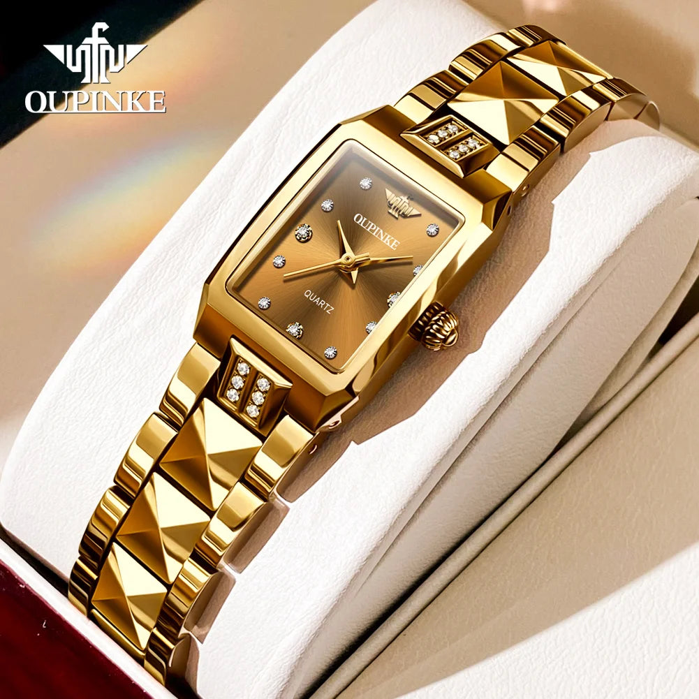 OUPINKE Japan Movement Automatic Womens Watch Tungsten