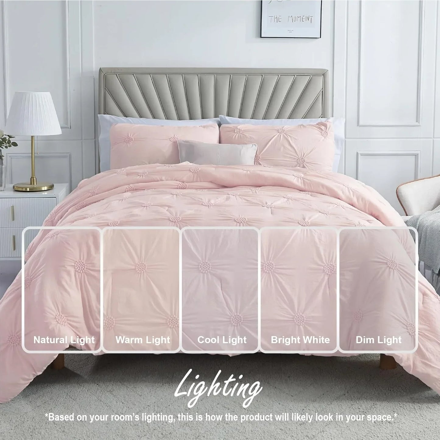 Craft Of Weaving Rose Blush Comforter Set 3 Piece Bedding